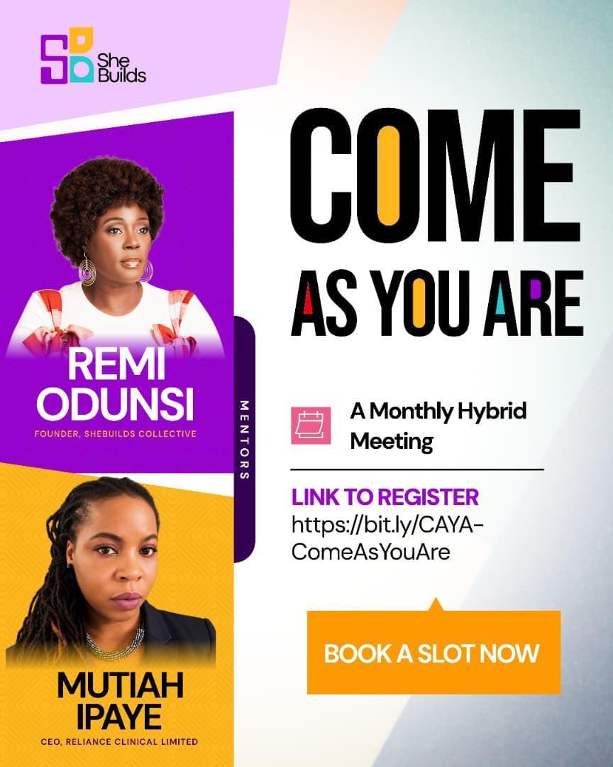 Come As You Are mentorship poster