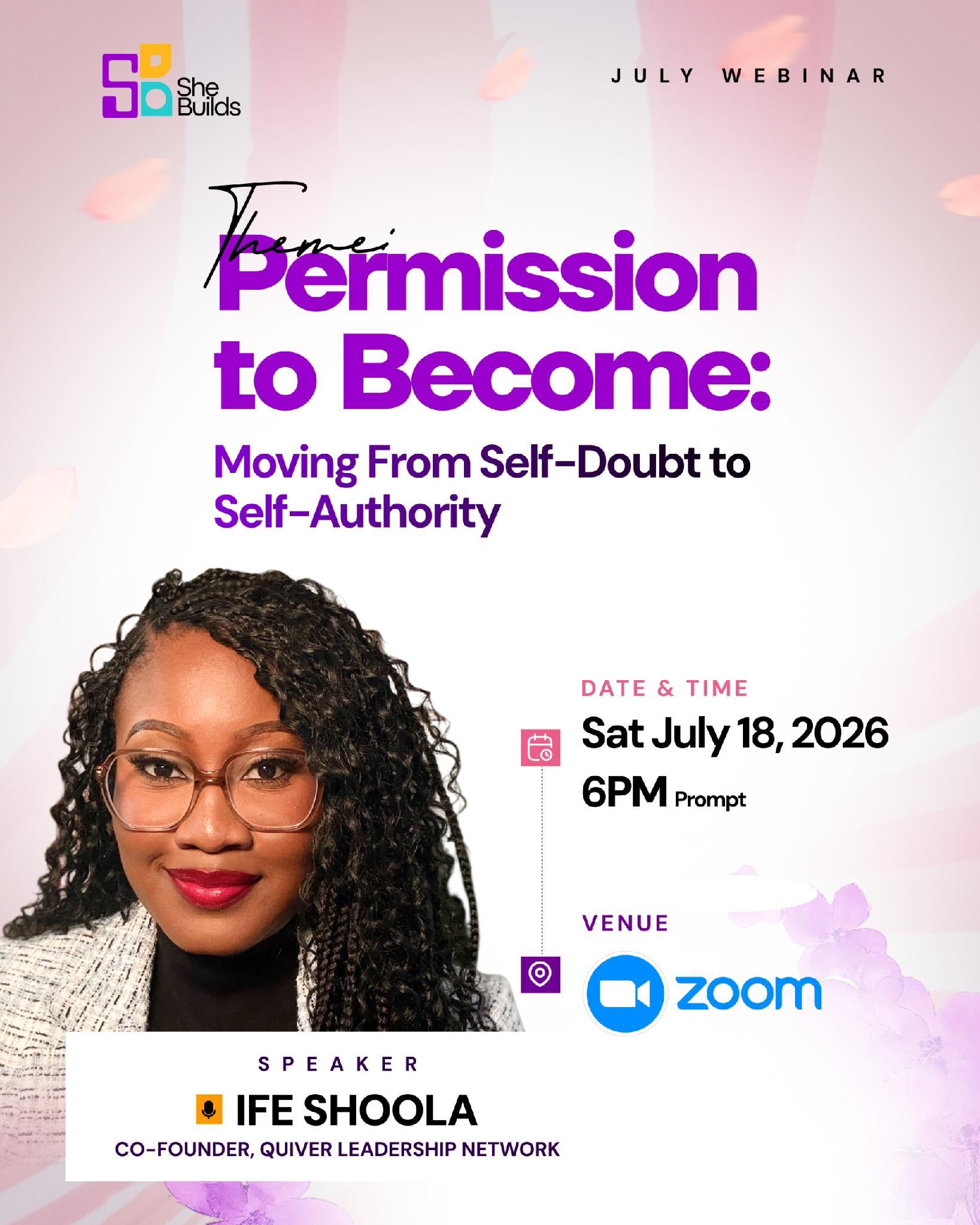 Permission to Become event poster