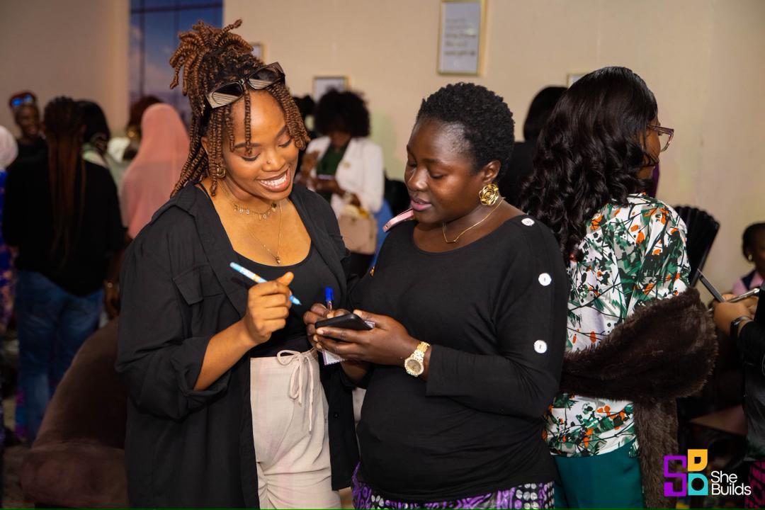 A moment of connection at the SheBuilds hangout 20