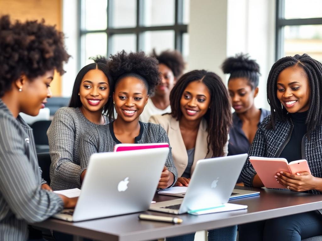 Women in a collaborative training workshop